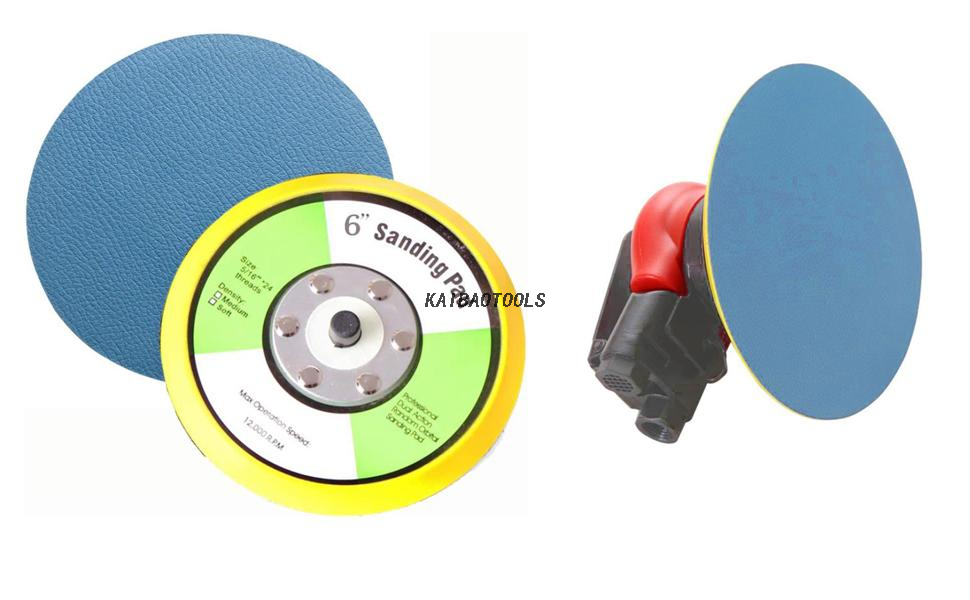 Almohadillas de lijado PSA de 125 mm de 5 pulgadas y almohadilla de respaldo para una lijadora de aire de doble acción 