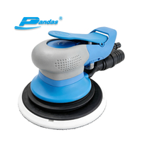 PANDAS Amoladora seca neumática de grado industrial, succión central de 6 pulgadas, pulido de muebles de coche, máquina de papel de lija neumática, pulido con cera de alta velocidad, vacío para coche