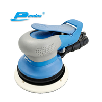 PANDAS-amoladora en seco neumática de grado industrial, máquina de papel de lija neumática para pulir muebles de coche, autosucción, 5 pulgadas